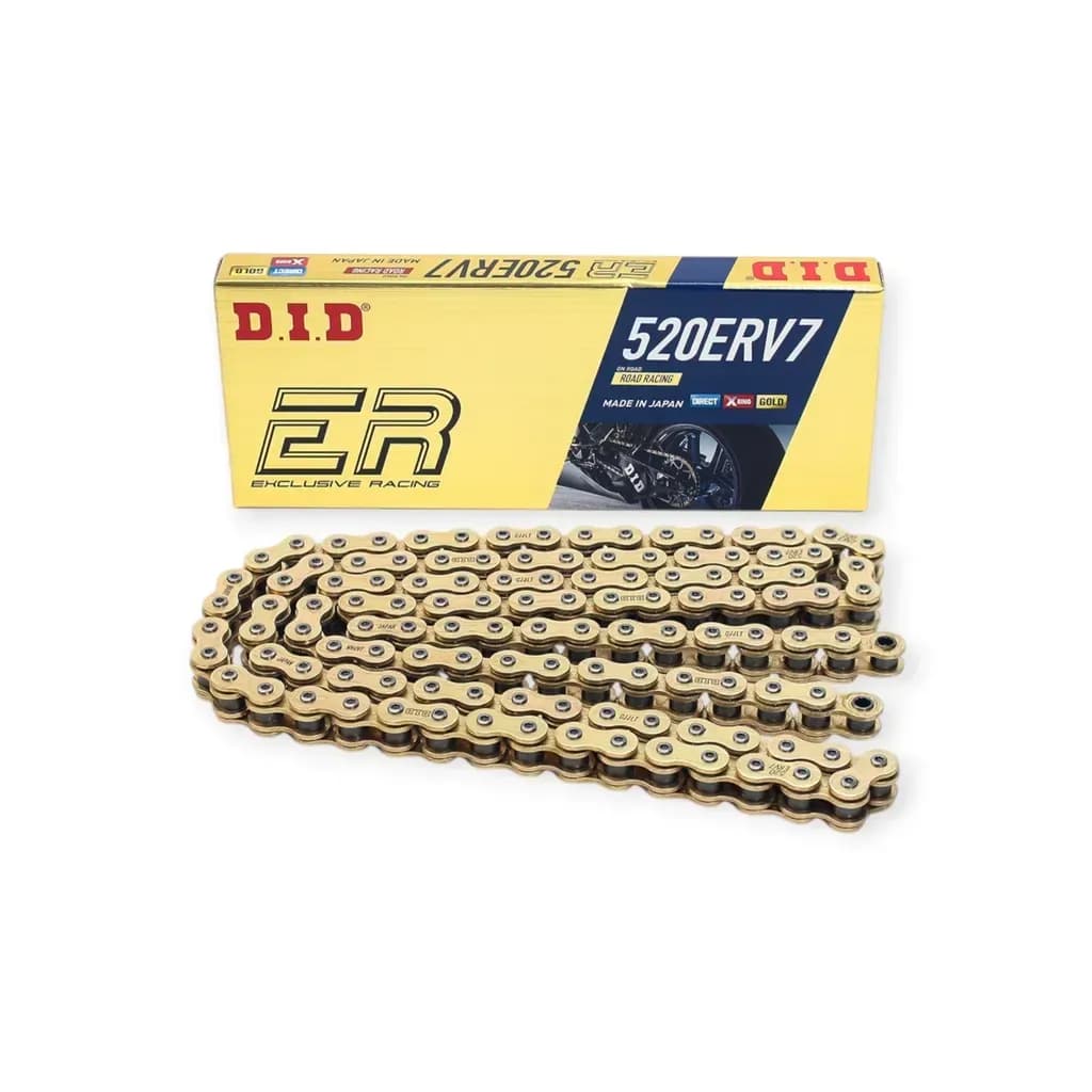 Sên mô tô DID 520ERV7-120ZB 120 mắt X-Ring Gold & Gold Nhật Bản