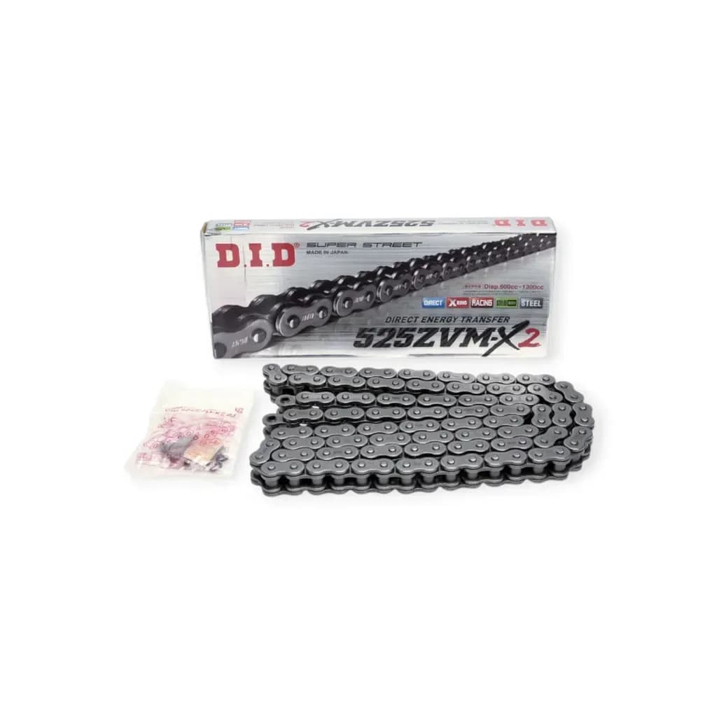 Sên mô tô DID 525ZVM-X2 120ZB Steel X-Ring 120 mắt Nhật Bản