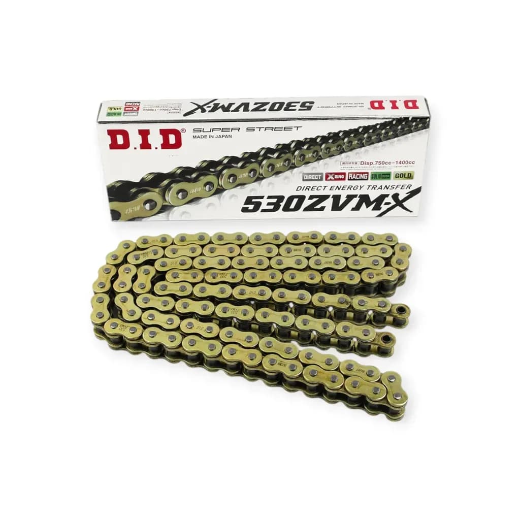 Sên mô tô DID 530ZVM-X2 x 120ZB X-Ring Gold 120 mắt Nhật Bản